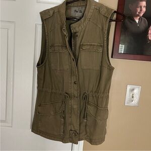 Per Se Khaki Utility Vest size medium